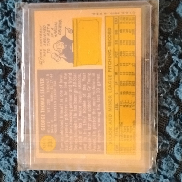 1969 Tom Seaver Baseball Card - Picture 2 of 2